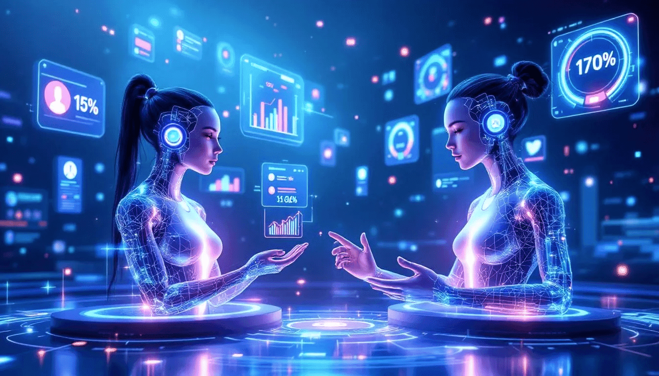 Des influenceurs virtuels générés par IA actifs sur les réseaux sociaux.